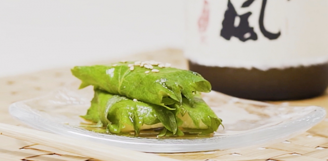 長芋と青じその醤油漬け